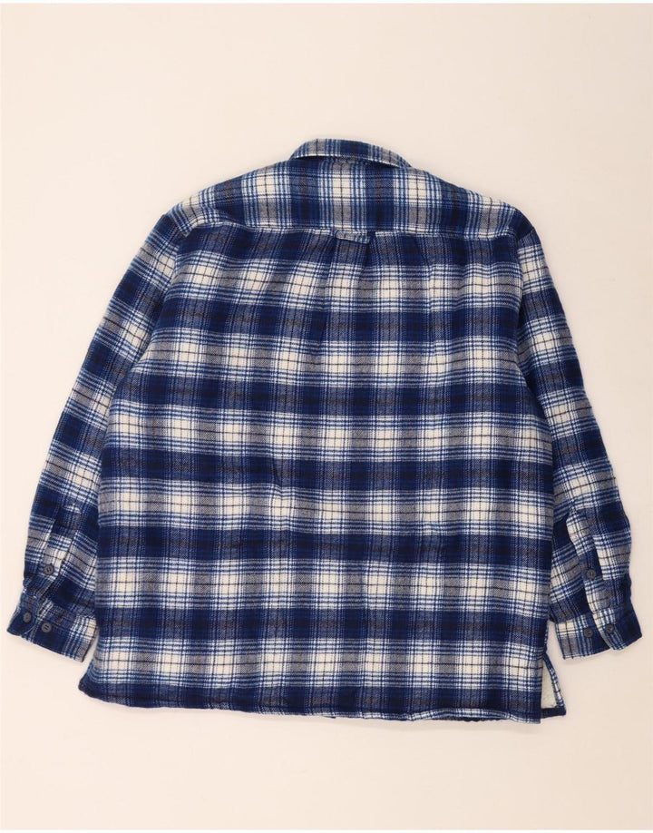 Vintage muška flanelska košulja Lumberjack, veliki plavi karirani akril