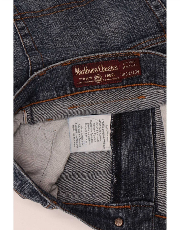 Marlboro Classics Mens Straight Jeans W33 L34 Plavi pamuk