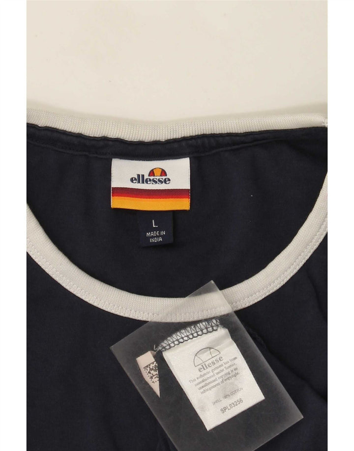 Ellesse muška majica dugih rukava, veliki tamnoplavi pamuk