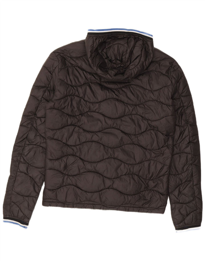 SUPERDRY Muška podstavljena jakna s kapuljačom UK 36 Mali crni najlon