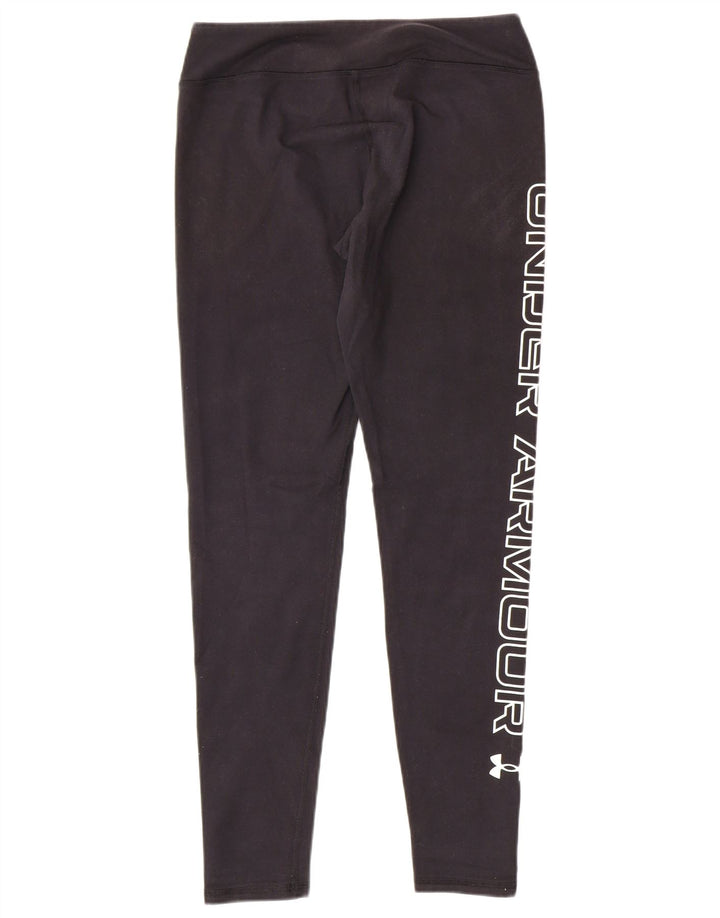 UNDER ARMOUR Womens Fitted Graphic Leggings UK 12 Medium Navy Blue