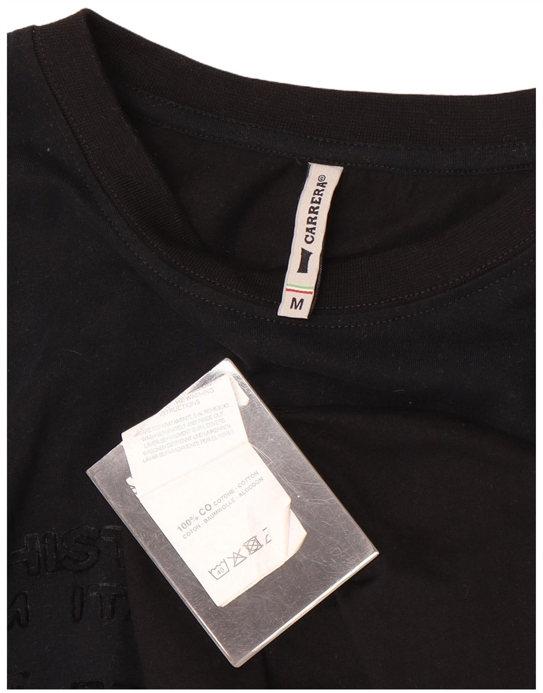 Carrera muška majica dugih rukava s grafičkim motivima, srednji crni pamuk