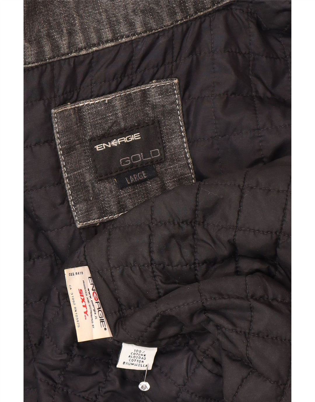 Energie muška traper jakna UK 40 Large Grey Colourblock Pamuk