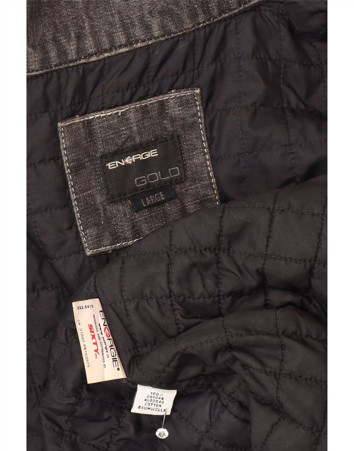 Energie muška traper jakna UK 40 Large Grey Colourblock Pamuk