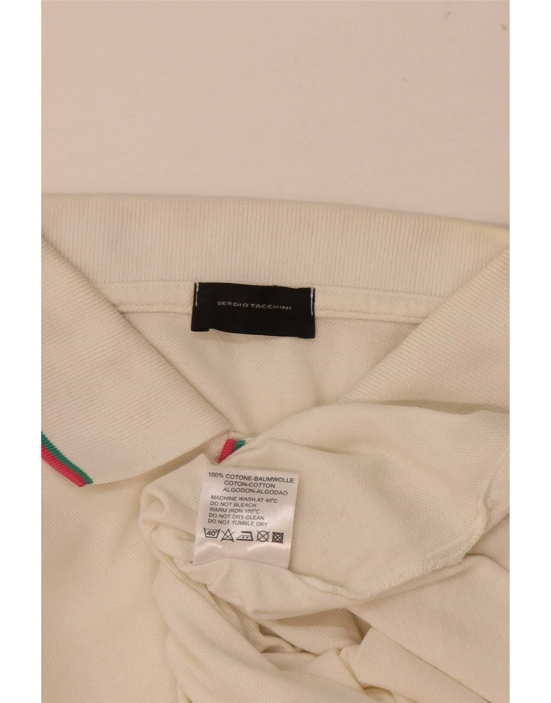 Sergio Tacchini muška polo majica EU 48 srednji bijeli pamuk