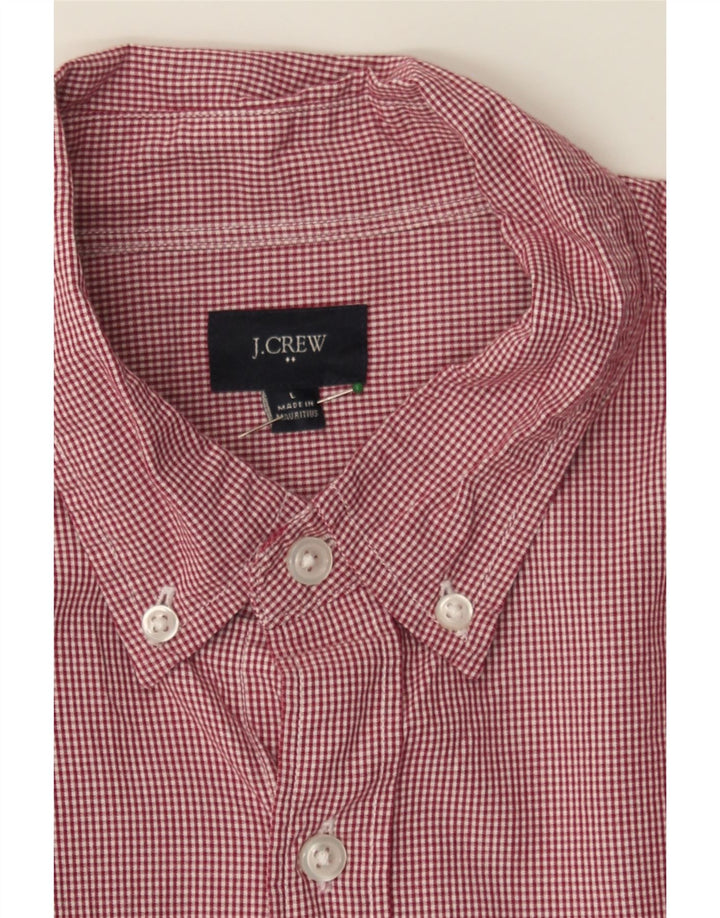 J. CREW Mens Shirt Large Red Gingham Cotton Vintage J. Crew and Second-Hand J. Crew from Messina Hembry 