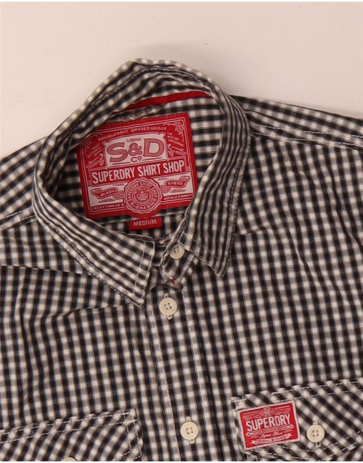 Superdry muška košulja Srednje crni gingham pamuk