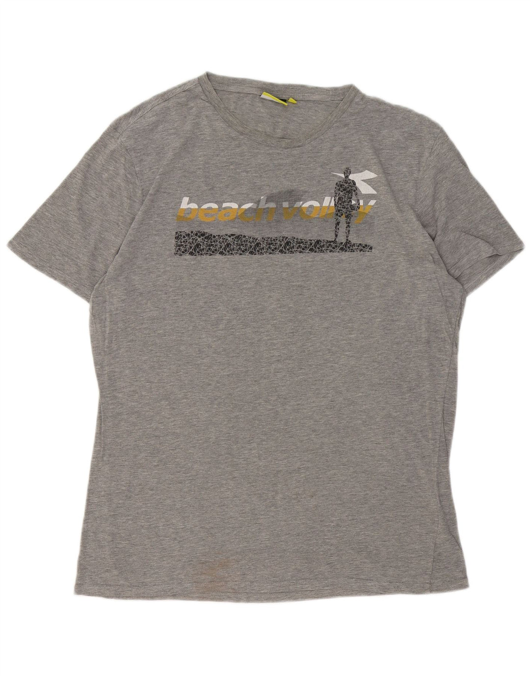 DIADORA Muška majica kratkih rukava s grafičkim motivima XL, sivi flekasti pamuk