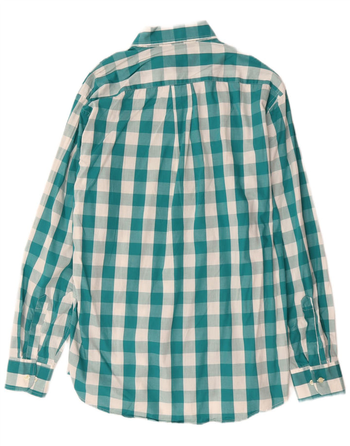 Enara Camicece muška košulja srednje zelene boje od gingham pamuka