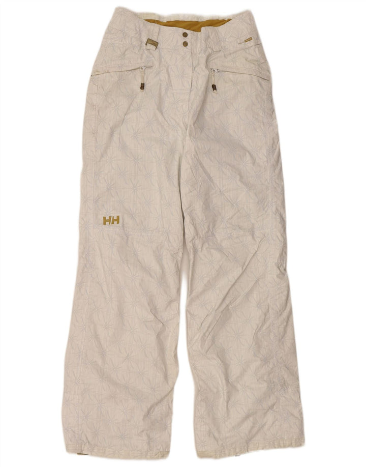 Helly Hansen ženske skijaške hlače UK 6 XS bijeli cvjetni poliamid