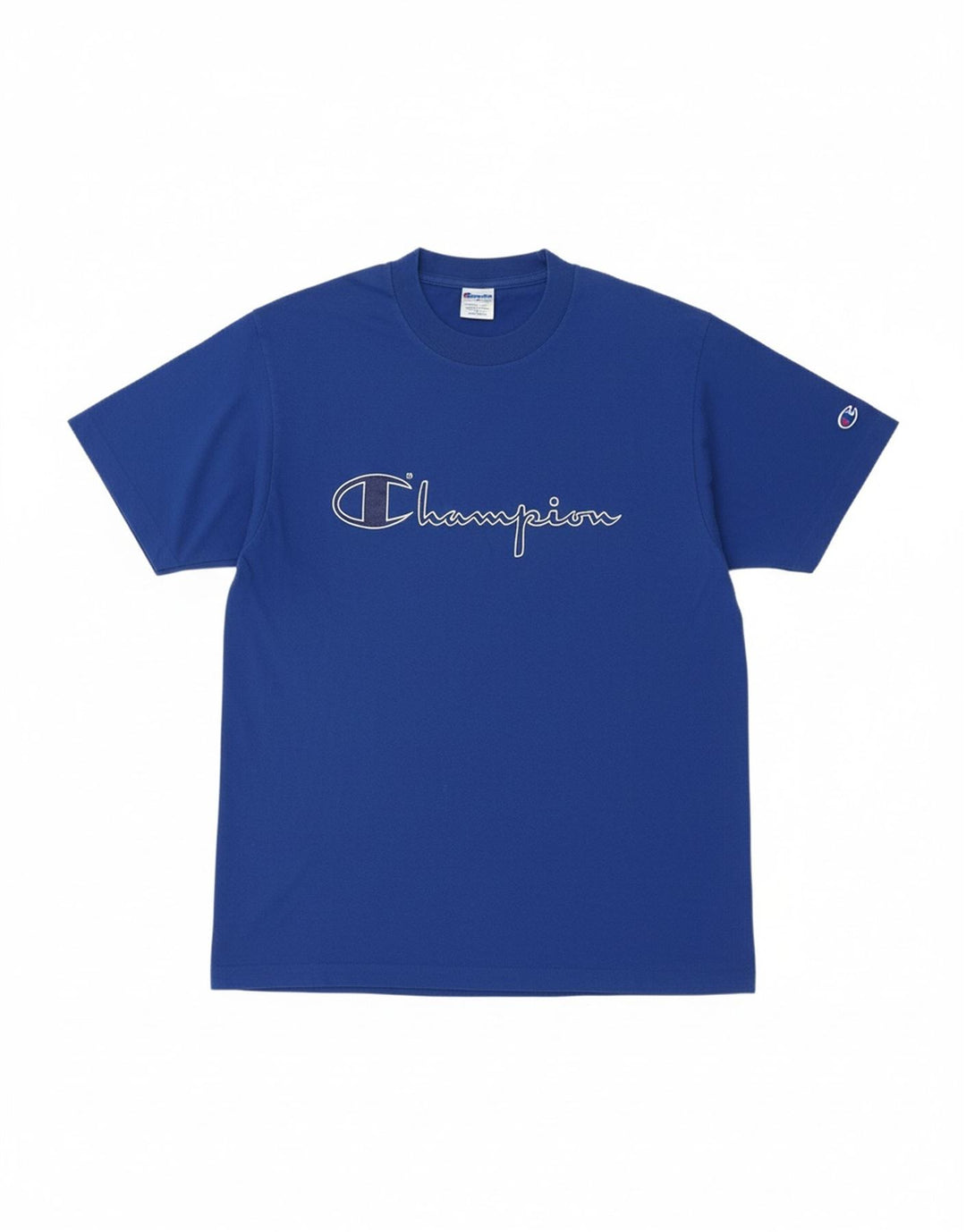 CHAMPION Mens Graphic T-Shirt Top Medium Blue Cotton