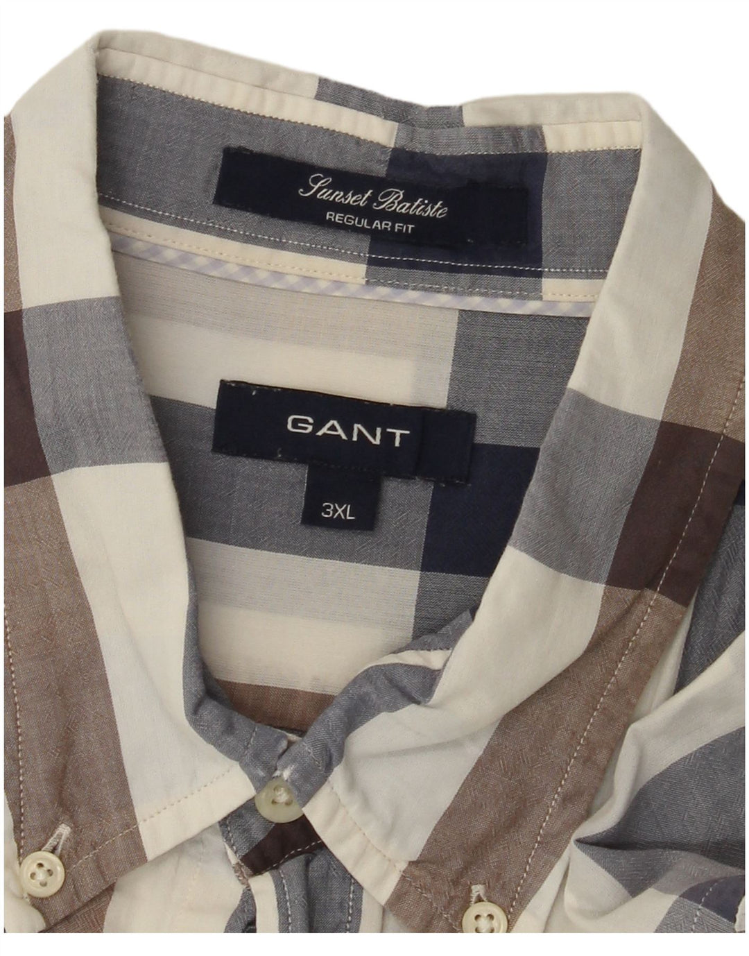 GANT Muška majica kratkih rukava standardnog kroja 3XL tamnoplava karirana