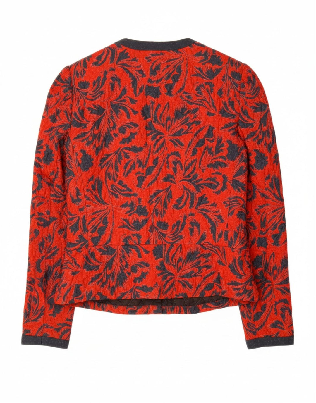 FRANKENWALDER Womens Open Blazer Jacket EU 44 Large Red Floral Polyester Vintage Frankenwalder and Second-Hand Frankenwalder from Messina Hembry 