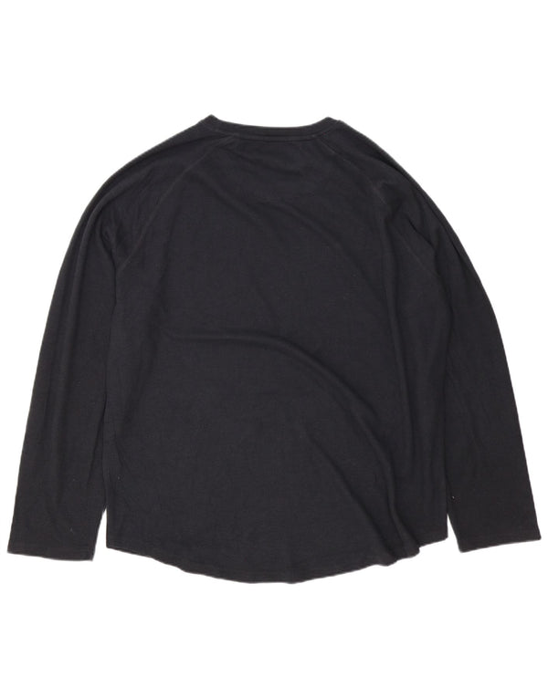 Crew Clothing Mens Top Long Sleeve 2XL Black Cotton