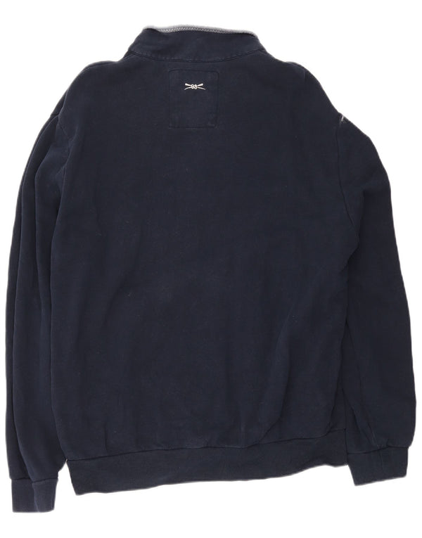 Crew Clothing Muška majica s izrezom s patentnim zatvaračem XL tamnoplavi pamuk