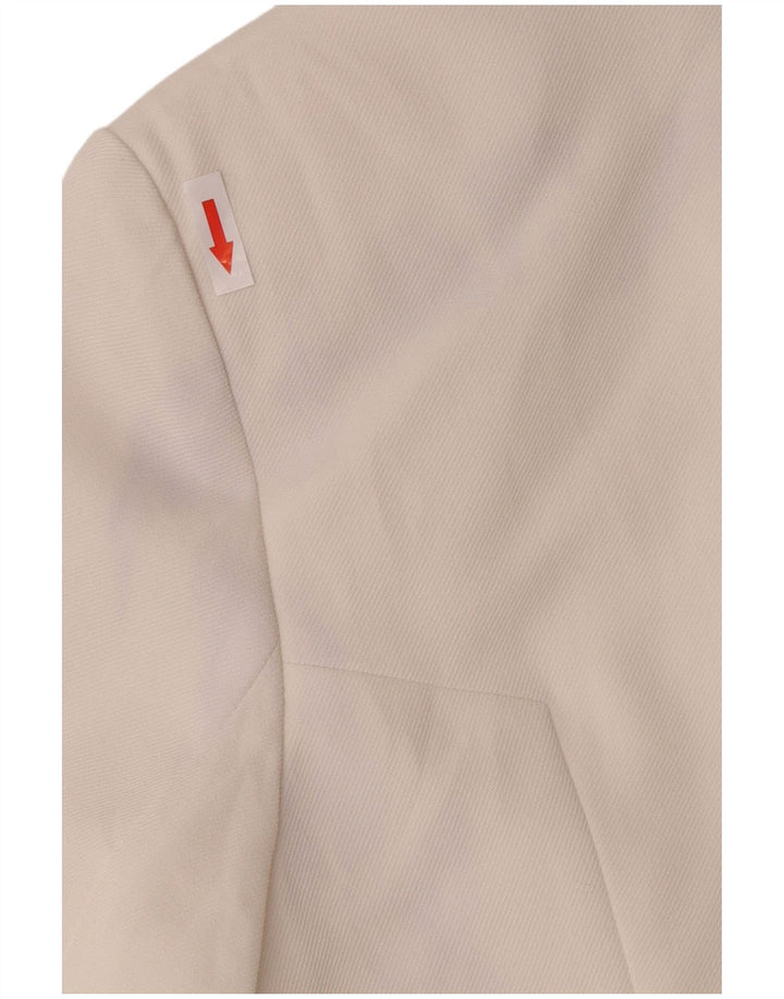 Jurgen Michaelsen Ženska jakna sa 3 gumba UK 10 Mali bijeli poliester