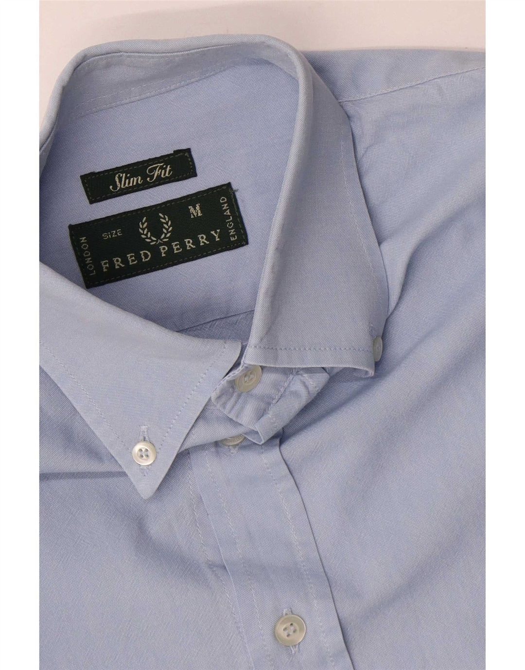 FRED PERRY Muška uska košulja Srednje plavi pamuk