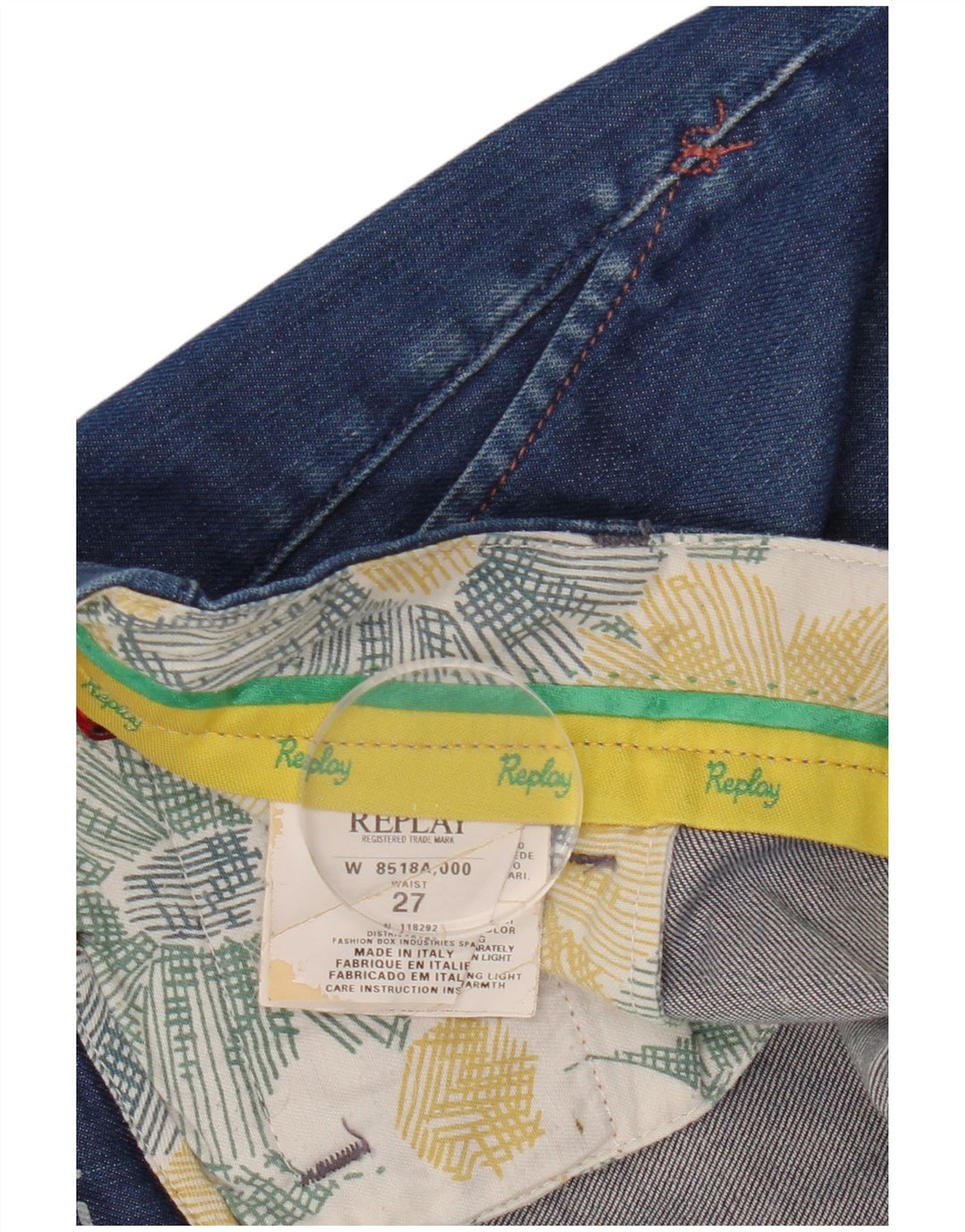 REPLAY Ženske traper kratke hlače W27 male plave boje pamuka
