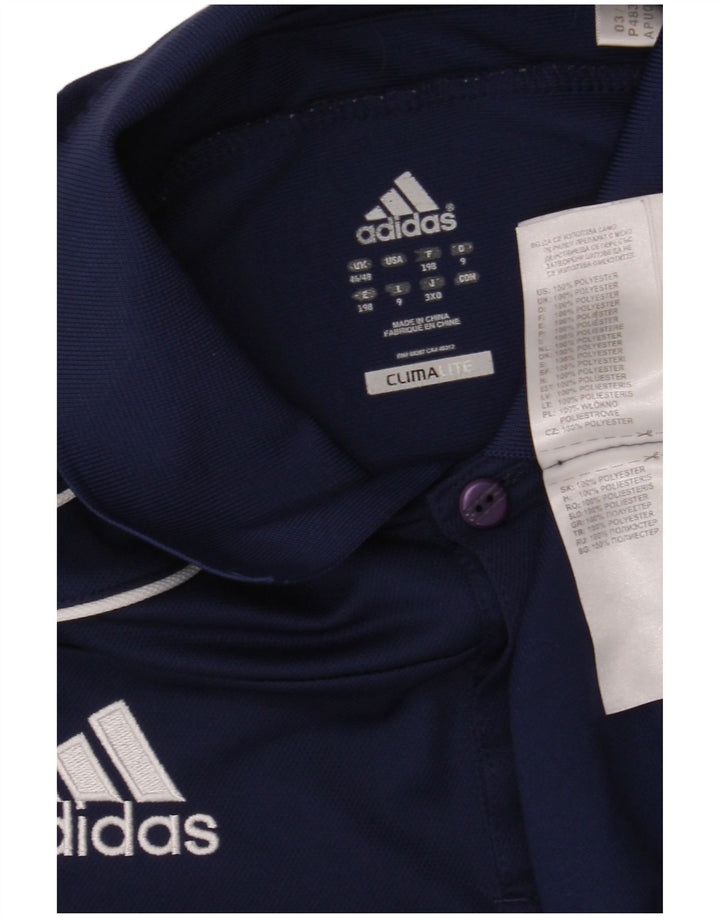 ADIDAS muška polo majica Climalite UK 46/48 XL tamnoplava poliester