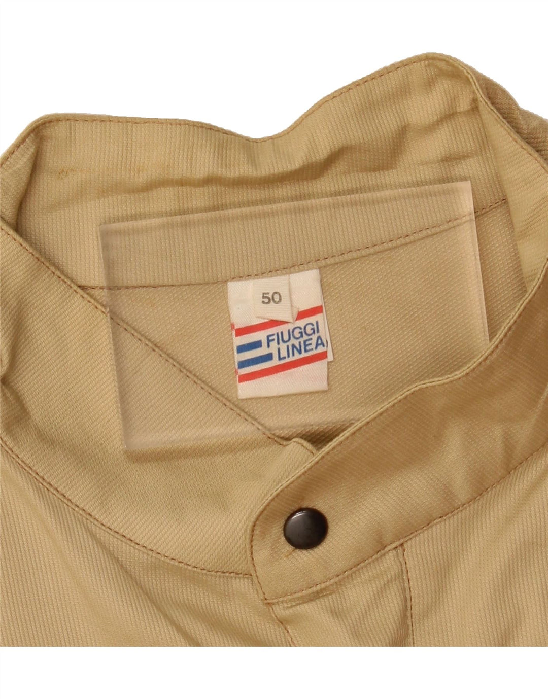 VINTAGE Mens Bomber Jacket IT 50 Large Beige Cotton Vintage Vintage and Second-Hand Vintage from Messina Hembry 