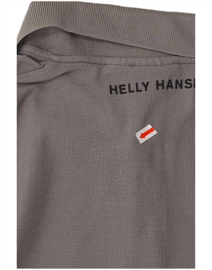 HELLY HANSEN Mens Polo Shirt XL Grey Polyester
