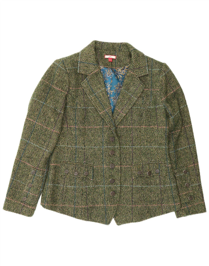 Ženska jakna s 5 gumba Joe Browns UK 14 Large Green Houndstooth