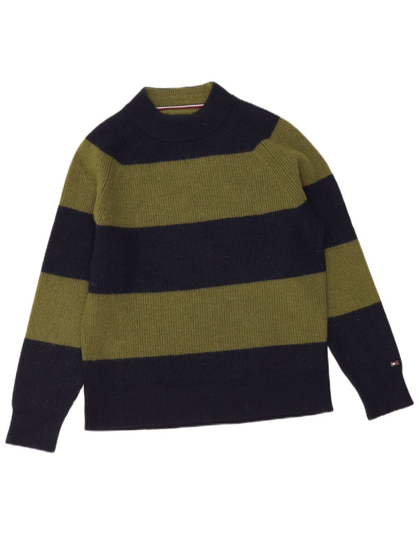 Tommy Hilfiger muški džemper s kornjačičastim ovratnikom, srednji vuneni kaki prugasti