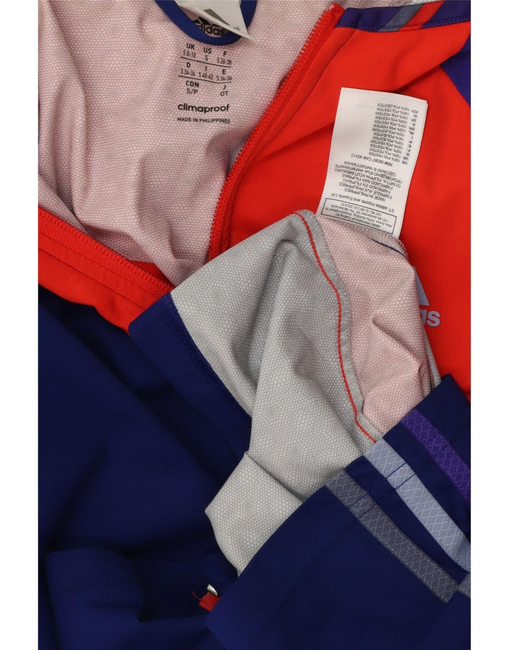 ADIDAS ženska jakna za kišu otporna na klimatske uvjete UK 8/10 Small Blue Colourblock
