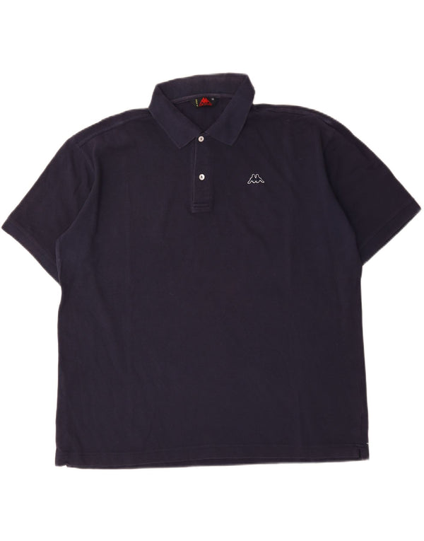 Kappa Mens Polo Shirt XL Navy Blue Cotton