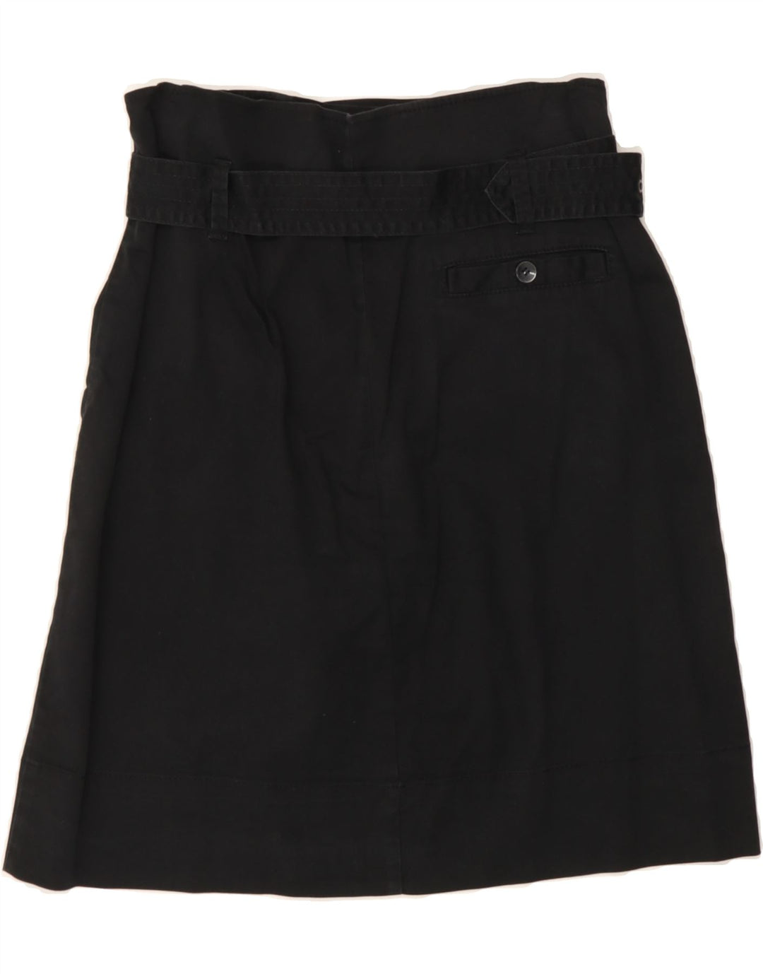 BENETTON Womens Straight Skirt IT 42 Medium W30 Black Cotton Vintage Benetton and Second-Hand Benetton from Messina Hembry 