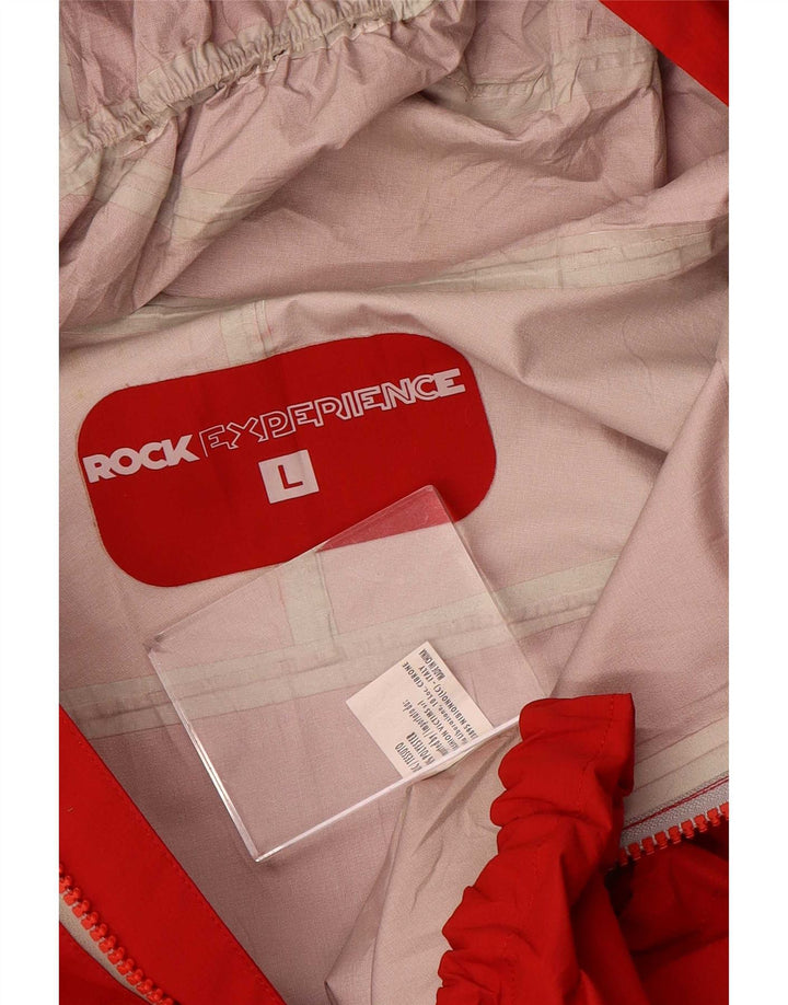 Rock Experience Muška kišna jakna s kapuljačom UK 40 Large Red Colourblock