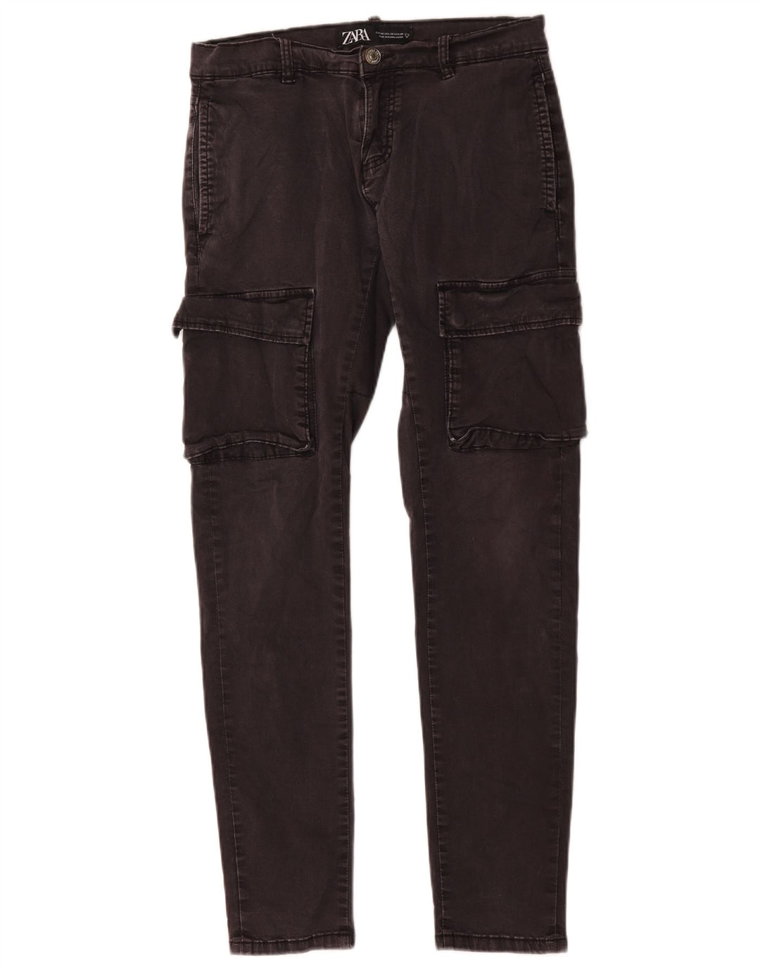 Zara muške Cargo slim traperice EU 38 male W30 L30 sivi pamuk