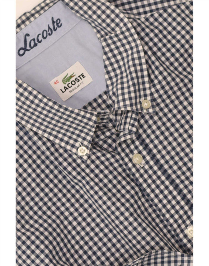 Lacoste muška košulja kratkih rukava, veličina 40 srednje mornarsko plava gingham