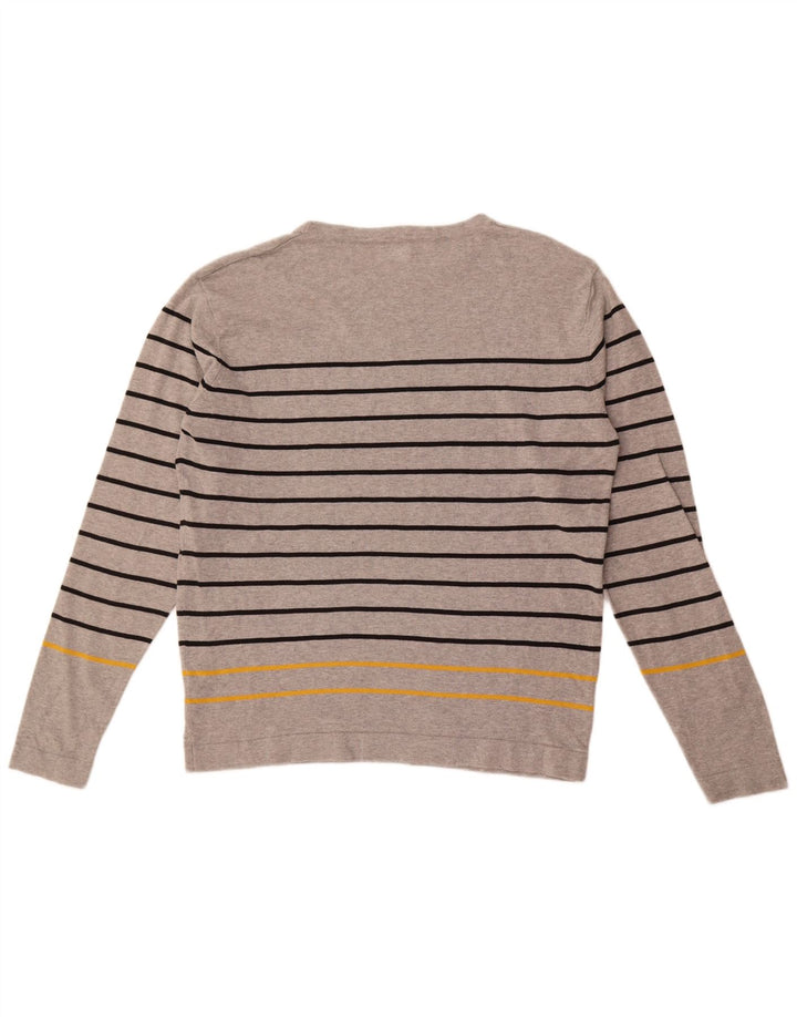 Jack & Jones muška majica dugih rukava 2XL, pamuk na sive pruge