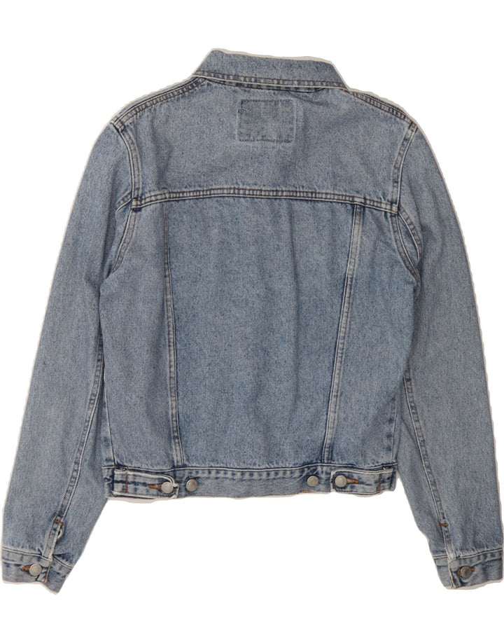 NEW JEANS Womens Crop Denim Jacket UK 10 Small Blue Cotton Vintage New Jeans and Second-Hand New Jeans from Messina Hembry 