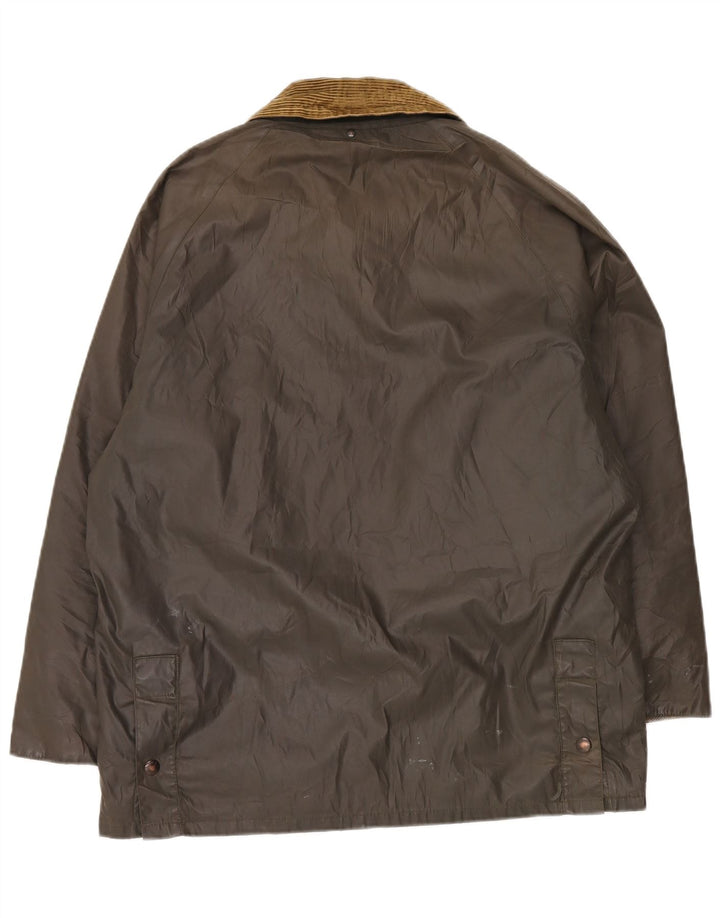 Vintage muška jakna od voštanog pamuka UK 40 velika zelena