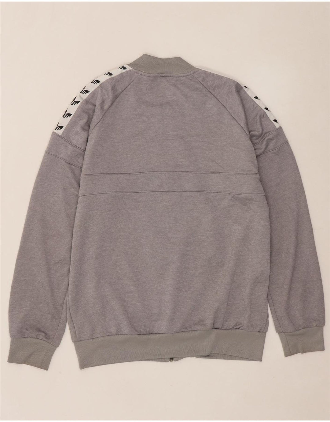 ADIDAS muška trenirka s grafičkim motivima, velika siva jakna od poliestera