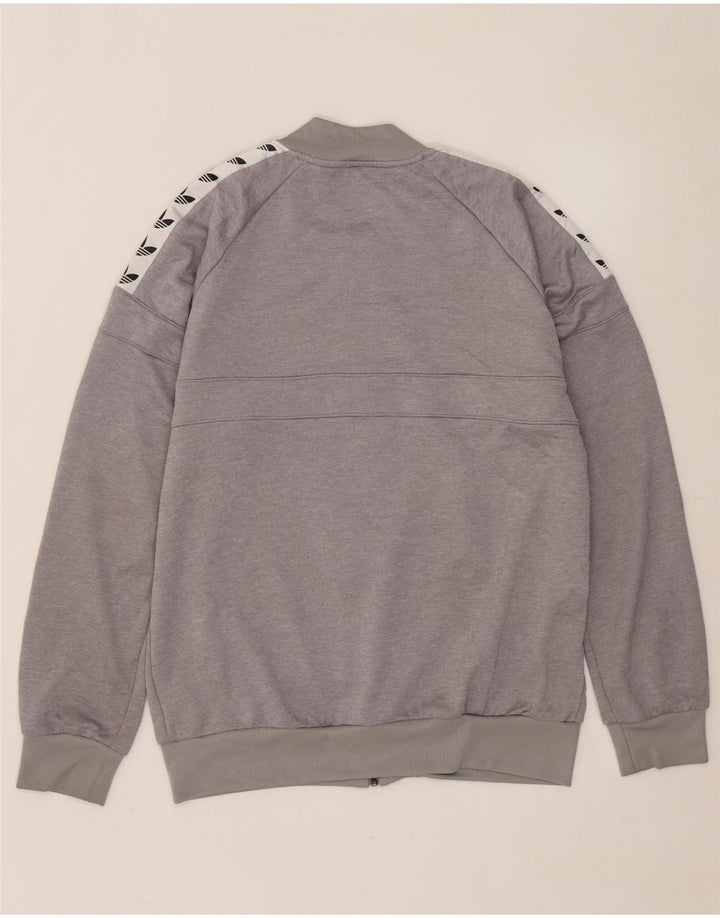 ADIDAS muška trenirka s grafičkim motivima, velika siva jakna od poliestera