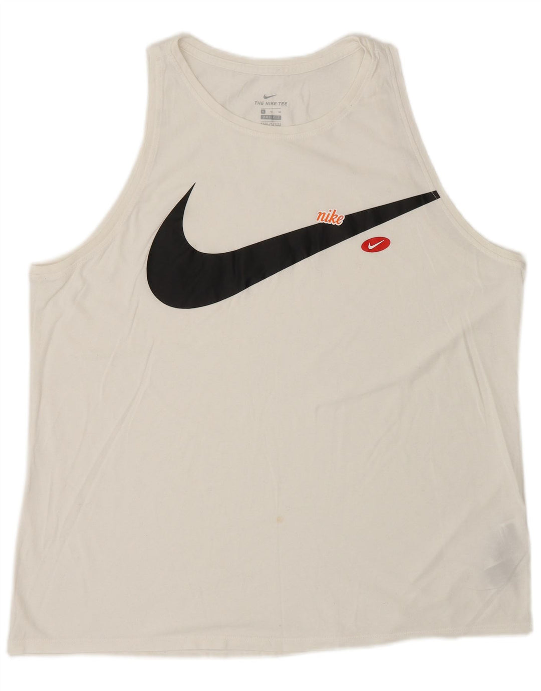 Nike Dri Fit grafički gornji dio srednje bijelog pamuka