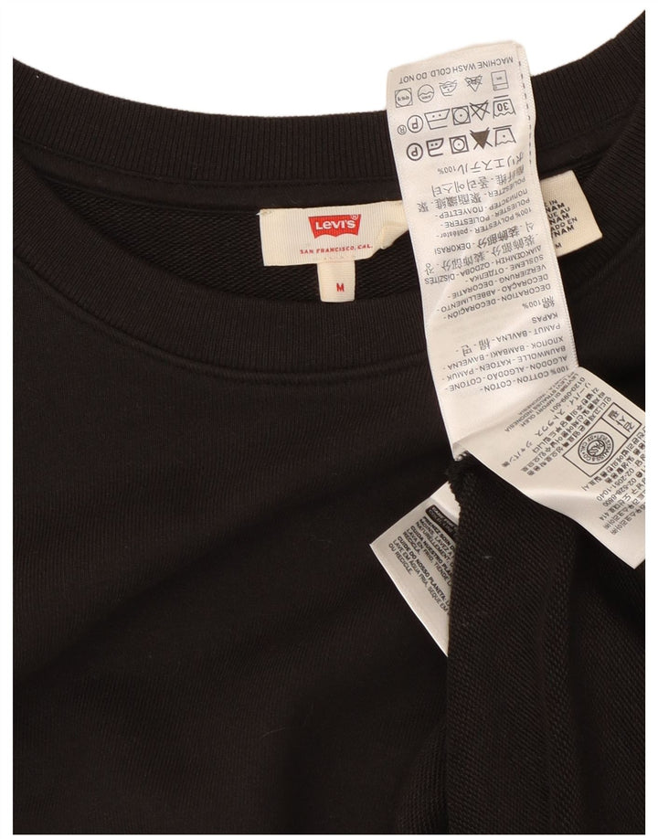Levi's Ženska majica s kratkim rukavima UK 14 Srednji crni pamuk