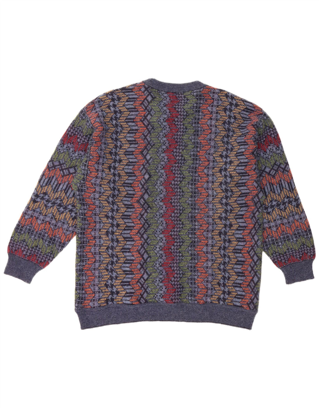 CASSAN Muški džemper s veznim izrezom IT 52 Veliki tamnoplavi ševron od vune