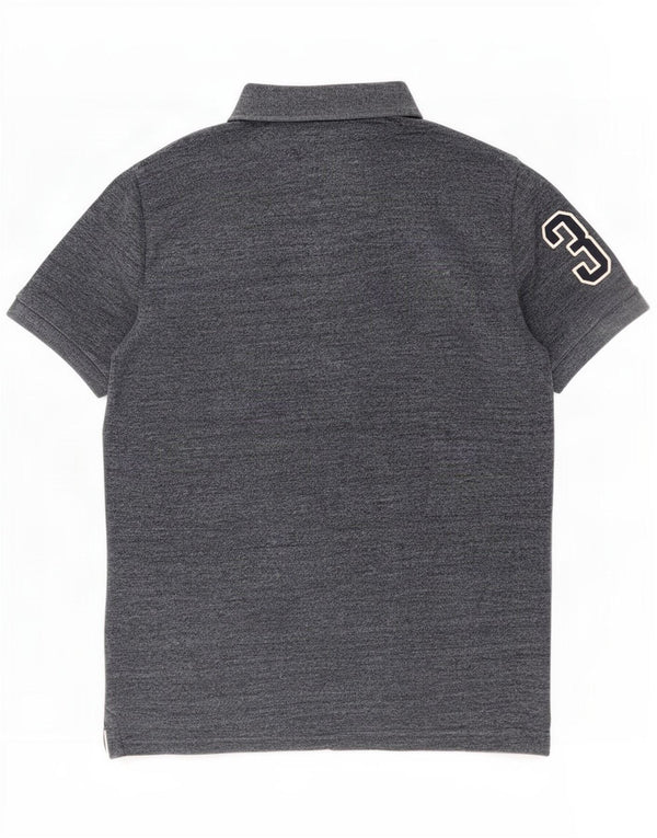 Superdry muška grafička polo majica, veliki sivi flekasti pamuk