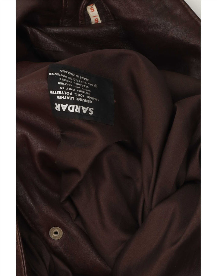 Sardar ženski preveliki kožni kaput UK 10 Small Brown