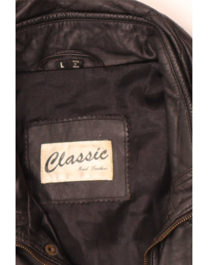 CLASSIC muška kožna jakna UK 40 velika crna