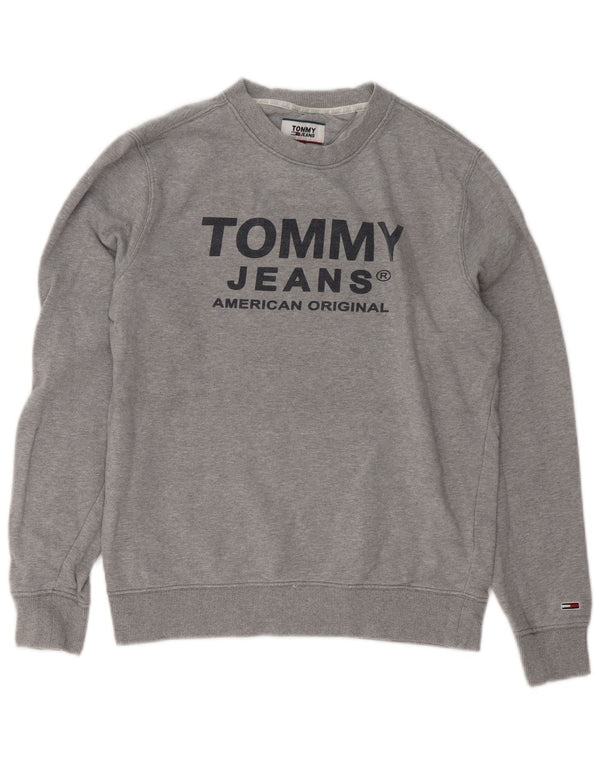 Tommy Hilfiger muška majica s grafičkim motivima Mali sivi pamuk