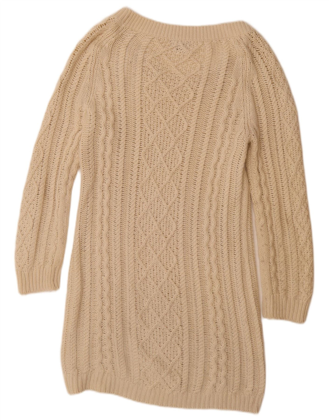 PHASE EIGHT Womens Jumper Dress UK 12 Medium Beige Cotton