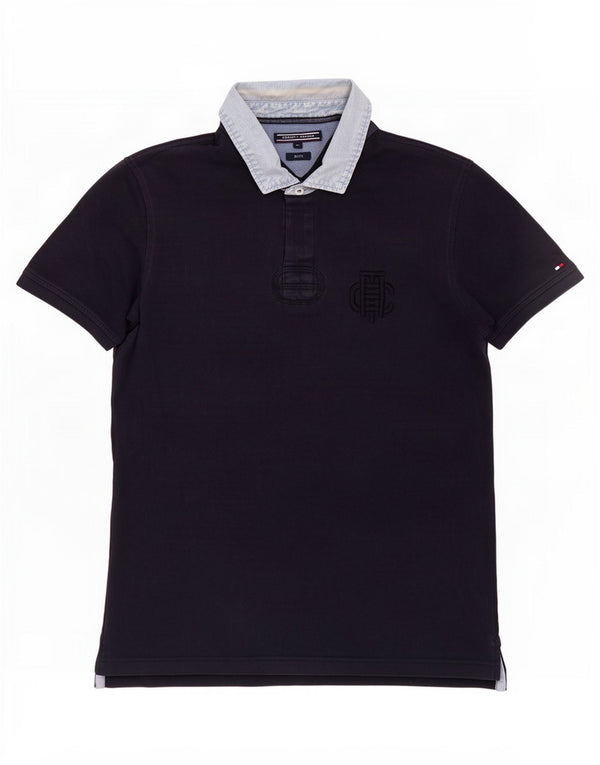 Tommy Hilfiger muška uska ragbi polo majica XL tamnoplavi pamuk