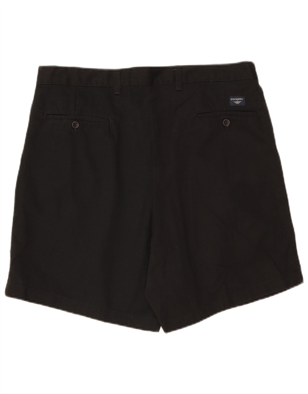 DOCKERS Mens Pegged Chino Shorts W36 Large  Black Cotton