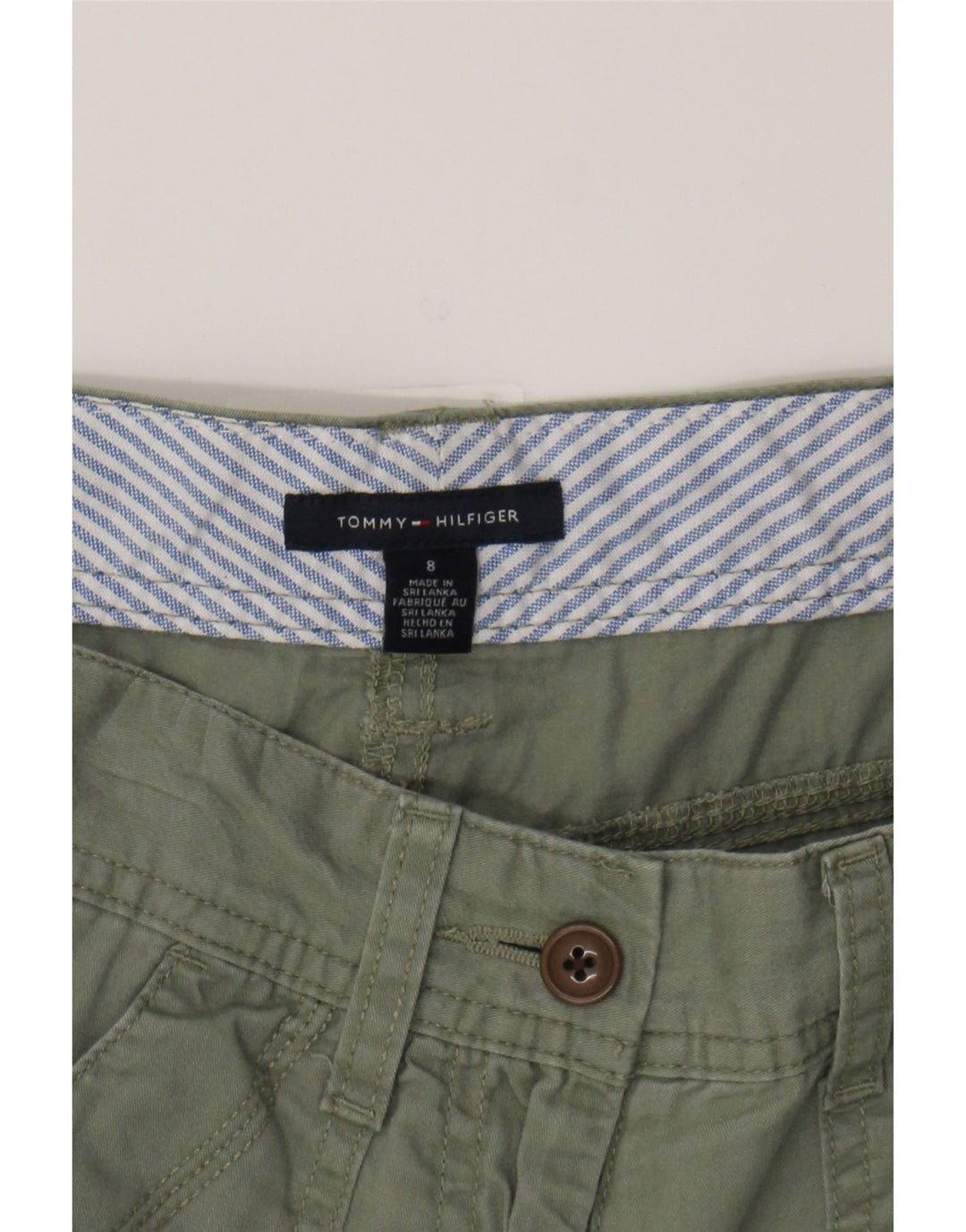 TOMMY HILFIGER Womens Cargo Trousers US 8 Medium W30 L26 Khaki Classic Vintage Tommy Hilfiger and Second-Hand Tommy Hilfiger from Messina Hembry 