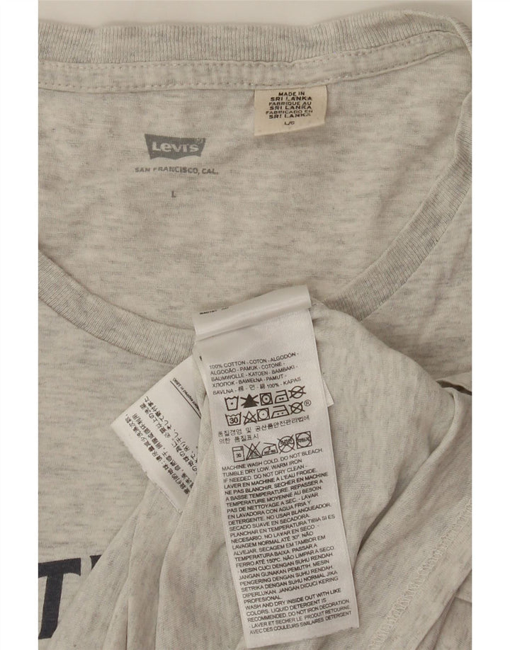 LEVI'S muška majica kratkih rukava s grafičkim motivima, veliki sivi pamuk
